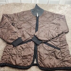 Vintage Ted Williams Sears Brown Quilted Zip Jacket Mens Large 42-44 Workwear